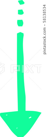 Arrow cold color hand drawn cute rough doodle Arrow cold color hand drawn cute rough doodle 58138534