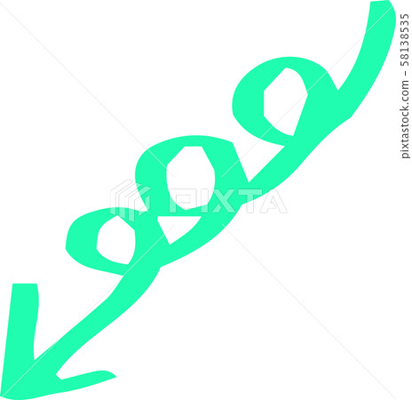 Arrow cold color hand drawn cute rough doodle 58138535