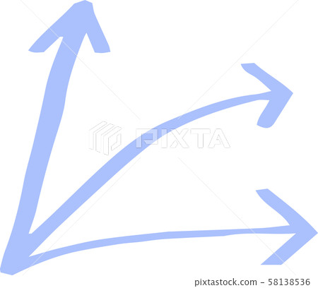 Arrow cold color hand drawn cute rough doodle 58138536