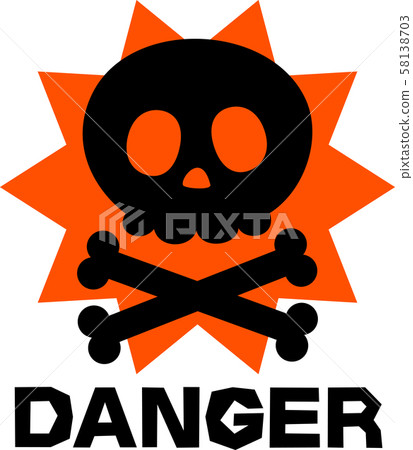 Skull mark and "DANGER" 58138703