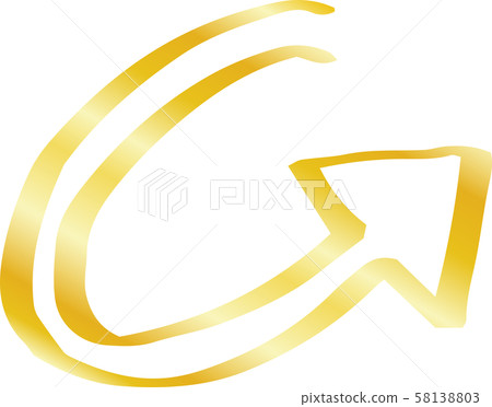 Arrow golden golden hand drawn cute rough doodle Arrow golden golden hand drawn cute rough doodle 58138803