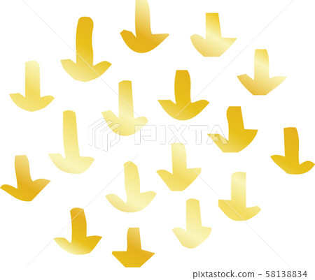 Arrow golden golden hand drawn cute rough doodle Arrow golden golden hand drawn cute rough doodle 58138834