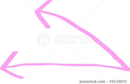 Arrow warm color hand drawn cute rough doodle Arrow warm color hand drawn cute rough doodle 58139072