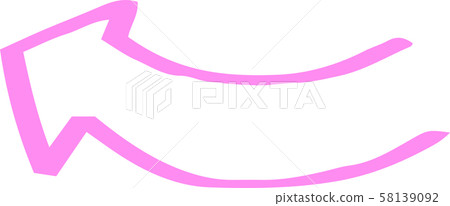 Arrow warm color hand drawn cute rough doodle Arrow warm color hand drawn cute rough doodle 58139092