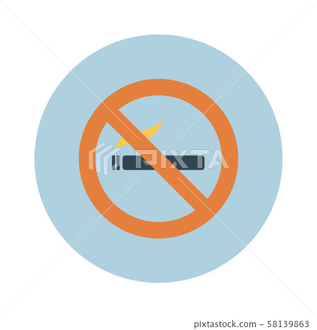 Sign, icon smokes smoking, no smoking, sigreta. Vector. Sign, icon smokes smoking, no smoking, sigreta. Vector. 58139863