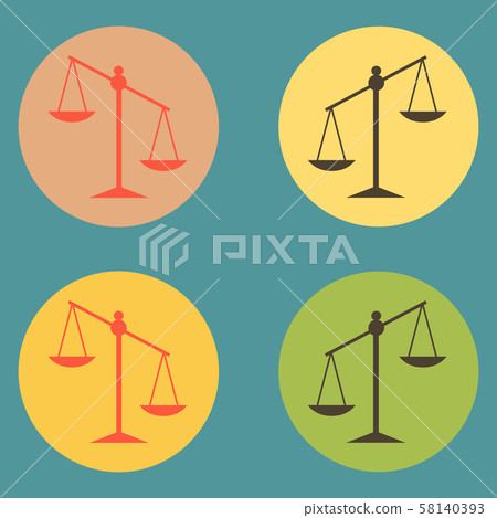 vector flat icon Scales of Justice vector flat icon Scales of Justice 58140393