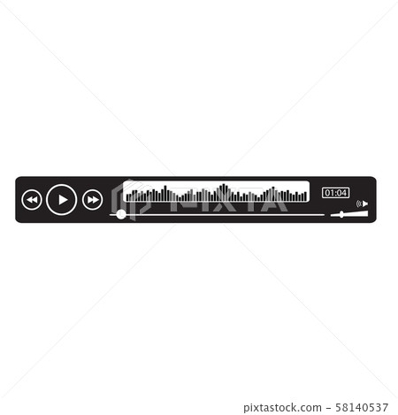 Vector web audio players Vector web audio players 58140537