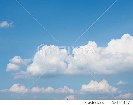 Clear sky and clouds 58141407