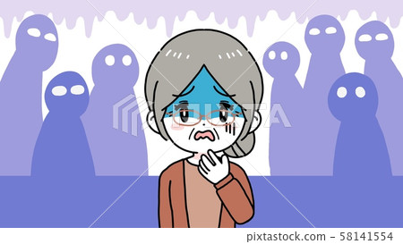 Grandma worried suspicion dark demon human relationship 58141554