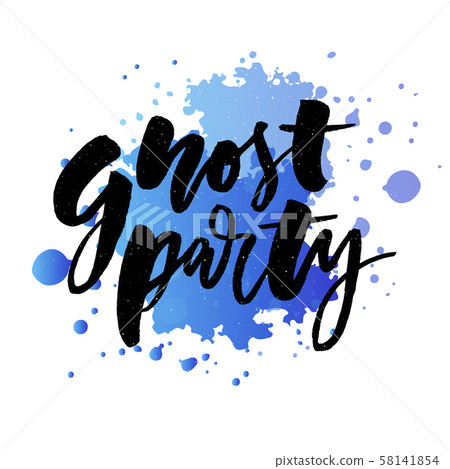 slogan Ghost Party phrase graphic vector Print 58141854