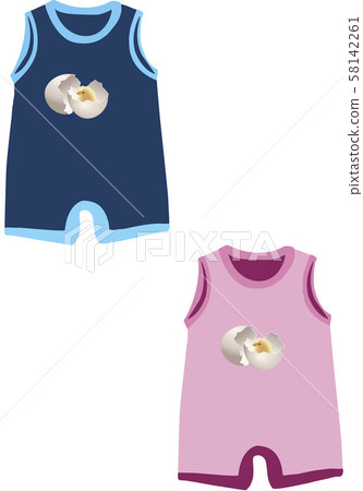 baby's playsuit with female and male image baby's playsuit with female and male image 58142261