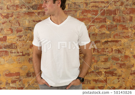 Young man wearing casual clothes 58143826