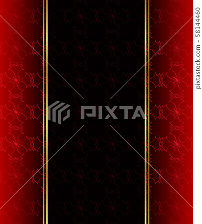 Elegant wallpaper with golden fine decoration 58144460