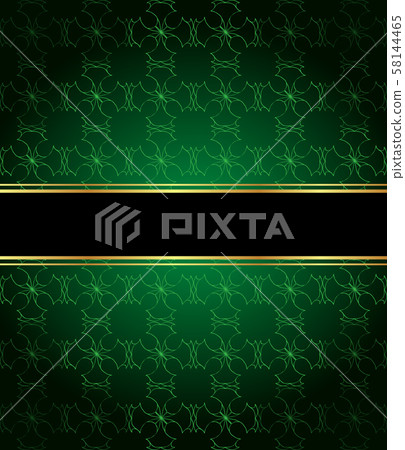 Elegant wallpaper with golden fine decoration 58144465