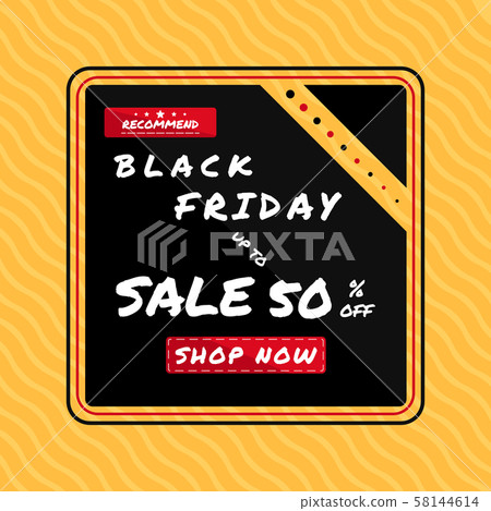 Black friday sale poster special offer modern 58144614
