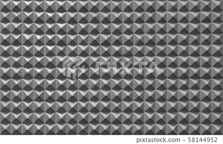 Triangle pyramid tiles pattern surface texture. 58144952