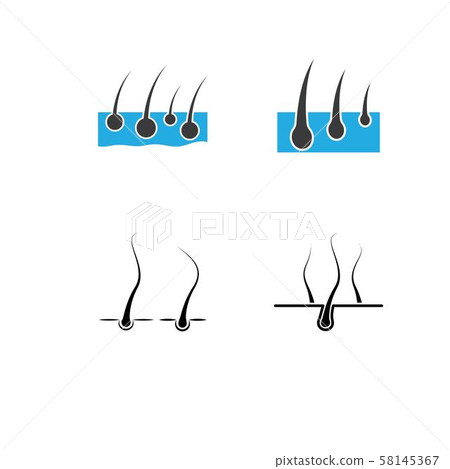 hair icon Vector Illustration design Logo hair icon Vector Illustration design Logo 58145367