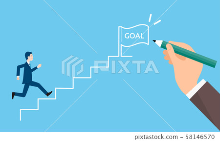 Businessman and goal image 58146570