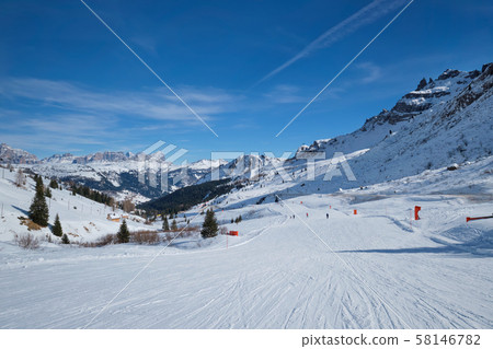 Ski resort in Dolomites, Italy 58146782
