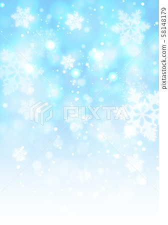藍色炫彩雪花紋 58148179