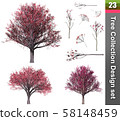Tree correction design set. 3D Illustration. White 58148459