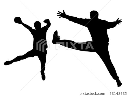 Handball player and goalkeeper 58148585