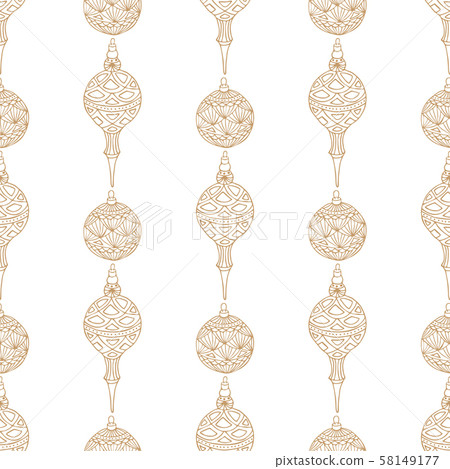 Xmas Seamless pattern with Christmas tree balls - Stock Illustration ...