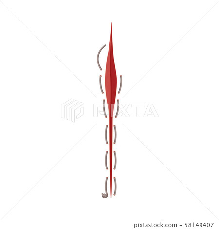 Image Of Almost Locked Stitch For Wound, Medical Vector Concept Image Of Almost Locked Stitch For Wound, Medical Vector Concept 58149407