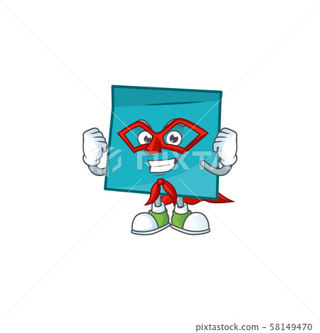 Super hero rectangle sticker paper character for company note Super hero rectangle sticker paper character for company note 58149470