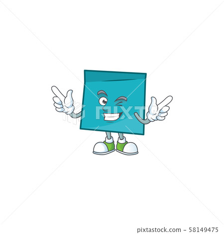 Wink rectangle sticker paper character for company note 58149475