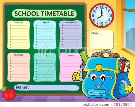Weekly school timetable template 9 Weekly school timetable template 9 58150894