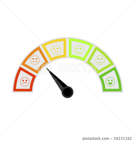 Credit score meter, indicate solvency client bank 58151182