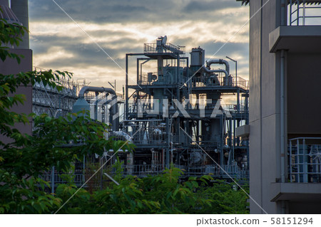 Sewage treatment plant landscape 58151294