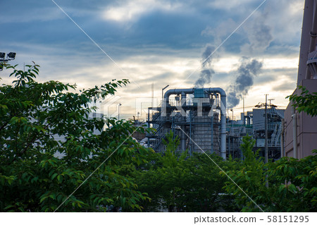 Sewage treatment plant landscape 58151295