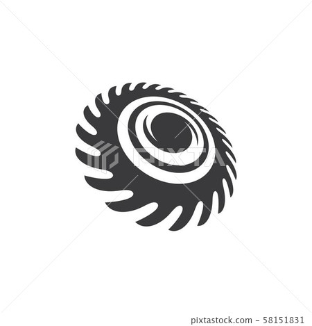 Industrial saw vector illustration icon Industrial saw vector illustration icon 58151831