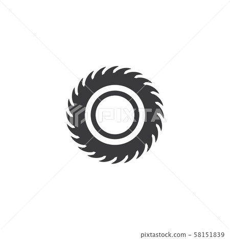 Industrial saw vector illustration icon Industrial saw vector illustration icon 58151839