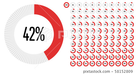 Set of circle percentage diagrams from 0 to 100 Set of circle percentage diagrams from 0 to 100 58152809