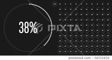 Set of circle percentage diagrams from 0 to 100 Set of circle percentage diagrams from 0 to 100 58152810