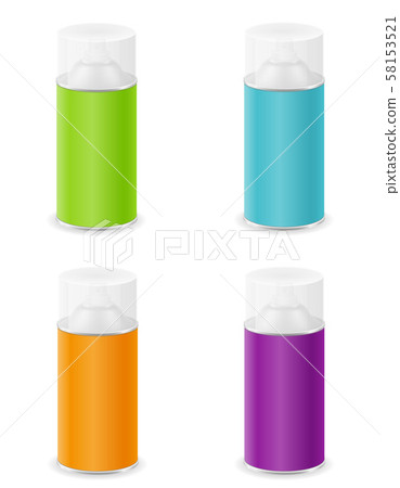 Spray Paint In A Metal Can Container Vector Stock Illustration 58153521 Pixta