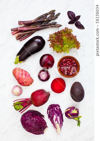 Colourful vegetables cooking concept. Variety of fresh healthy food. 58156034