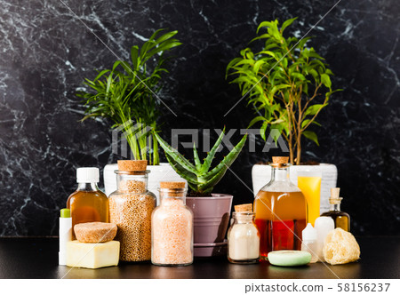 Skin care and relax. Cosmetics and aromatherapy concept. Skin care and relax. Cosmetics and aromatherapy concept. 58156237