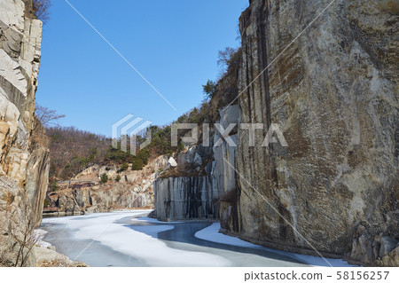Geopark in Pocheon-si, South Korea. 58156257