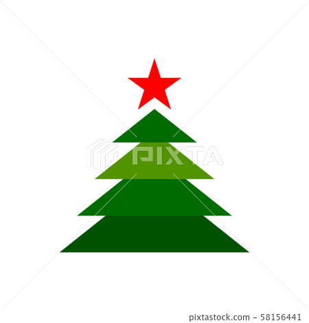 Christmas Tree new year winter flat vector icon Christmas Tree new year winter flat vector icon 58156441