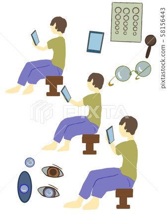 Eyesight loss due to smartphone Eyesight loss due to smartphone 58156443