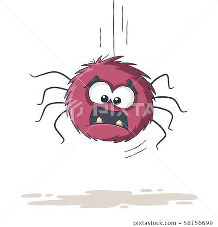 Funny Cartoon Spider 58156699