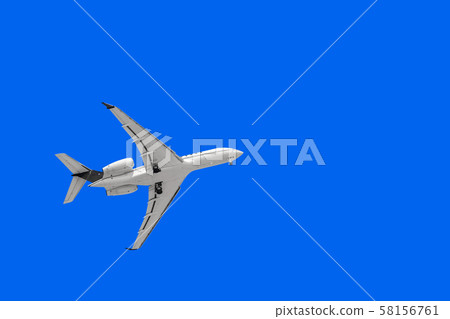 White Airplane in the Sky White Airplane in the Sky 58156761