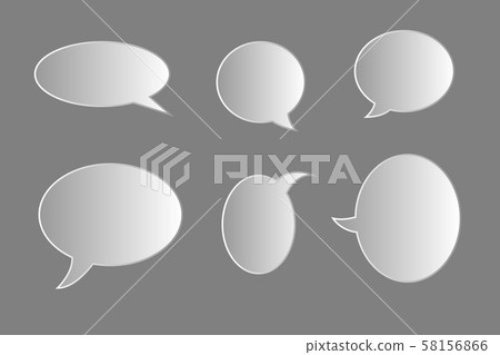 Vector set of speech bubbles. Blank empty speech 58156866
