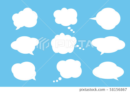 Vector set of speech bubbles. Blank empty speech - Stock Illustration ...