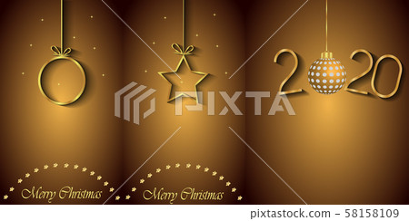 2020 Merry Christmas background. 58158109