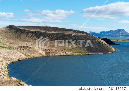 Skutustadagigar pseudo-craters in the lake Myvatn area - Iceland Skutustadagigar pseudo-craters in the lake Myvatn area - Iceland 58158317